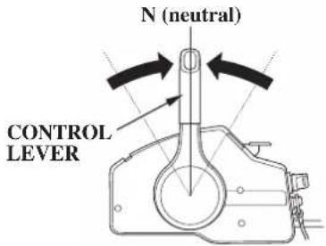 N (neutral) CONTROL LEVER
