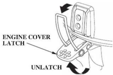 ENGINE COVER LATCH UNLATCH