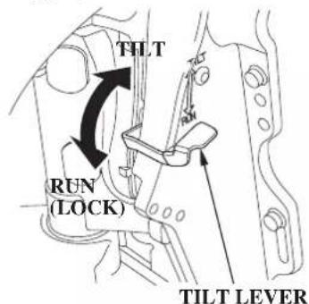 TILT RUN (LOCK) TILT LEVER