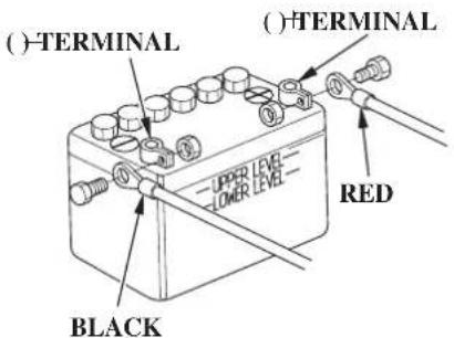 (-)TERMINAL (-)TERMINAL RED BLACK