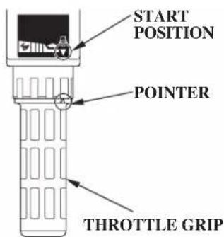 START POSITION POINTER THROTTLE GRIP