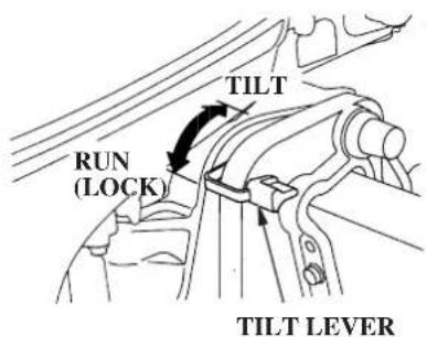 TILT RUN (LOCK) TILT LEVER