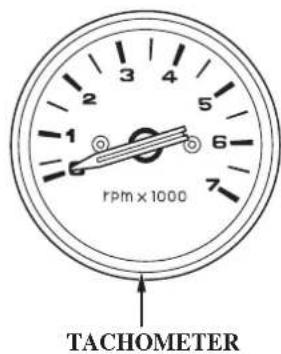 rpm x 1000 TACHOMETER