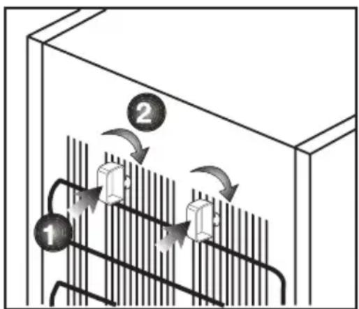 GRUNDIG GKNR 16822 - Installera plastklämmorna - 1