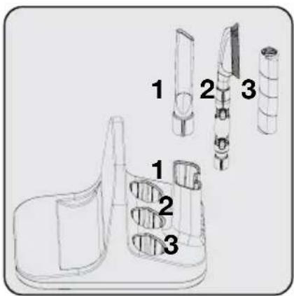 Technical diagram showing labeled components of a mechanical or electronic device with numbered parts