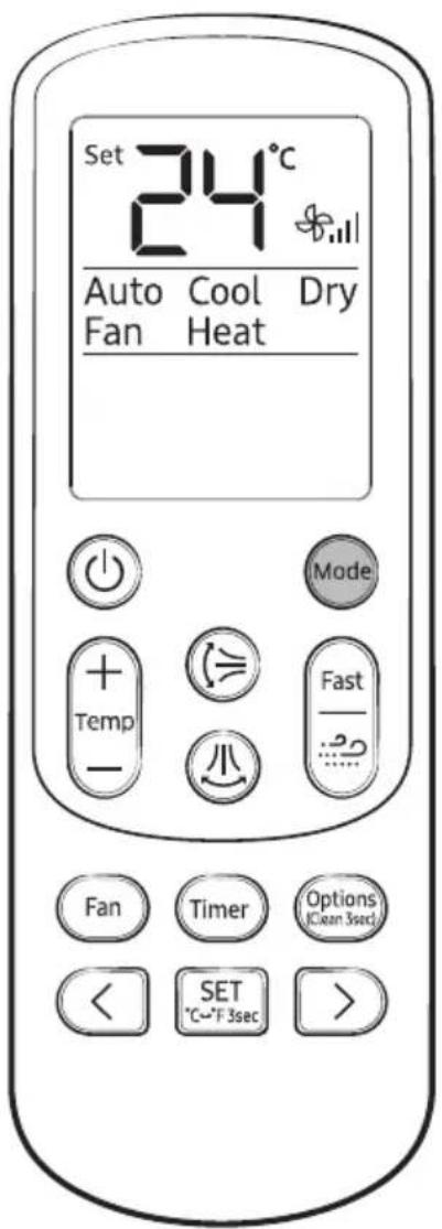 SAMSUNG AR12TXEAAWKX - Anvendelse af fjernbetjeningen - 1