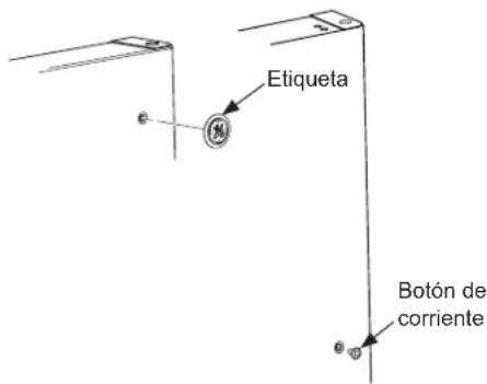 Etiqueta Botón de corriente