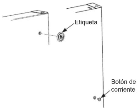 Etiqueta Botón de corriente