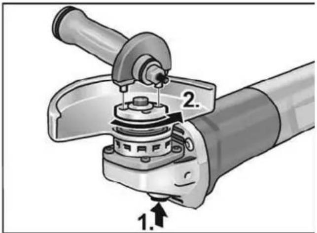 Flex LBE 17-11 125 - Montering af slibeskiven - 1