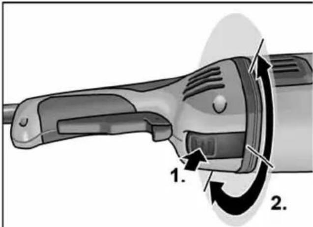 Flex L 26-6 230 - Indstilling af afbryderhåndtag - 1