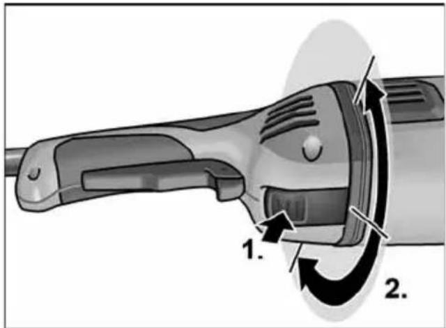Flex L 26-6 230 - Inställning av handtaget med brytare - 1