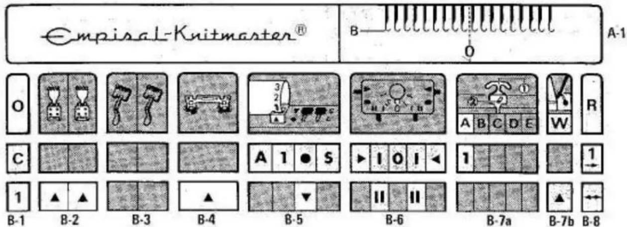 Empisal Knitmaster 326 - COLOUR CHANGE INDICATION - 8