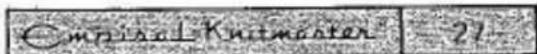 Empisal Knitmaster 326 - IMPORTANT: - 2