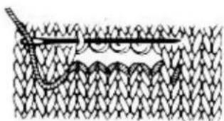 Empisal Knitmaster 305 - FINISHING THE DOUBLE BUTTONHOLE BAND - 6