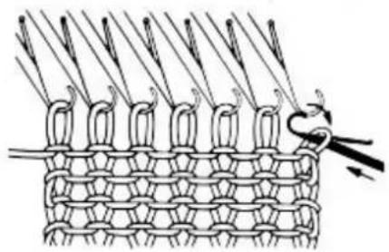Empisal Knitmaster 305 - LAST.NG OFF OR BINDING OFF WITH BIG LOOPS - 2