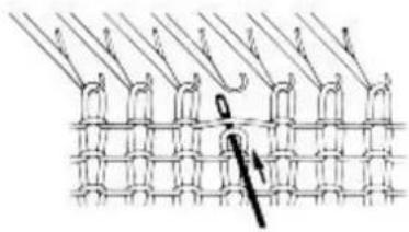 Empisal Knitmaster 305 - REPAIRING A DROPPED STITCH - 2