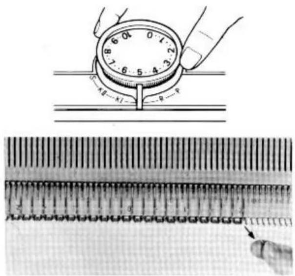 Empisal Knitmaster 305 - KNITTING THE 1 BY 1 DOUBLE WELT - 4