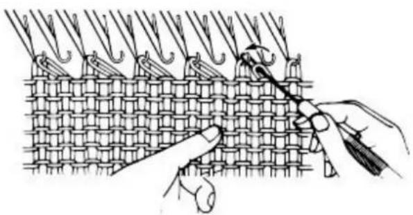 Empisal Knitmaster 305 - THE PICOT EDGE HEM - 3