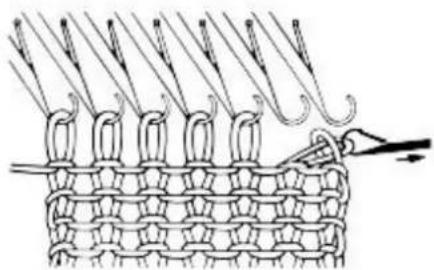 Empisal Knitmaster 305 - LAST.NG OFF OR BINDING OFF WITH BIG LOOPS - 4