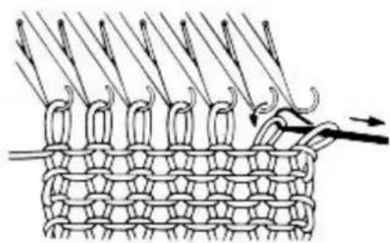 Empisal Knitmaster 305 - LAST.NG OFF OR BINDING OFF WITH BIG LOOPS - 3