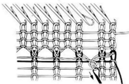 Empisal Knitmaster 305 - THE 1 PLAIN - 1 PURL RIBBED WELT - 4
