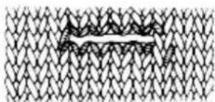 Empisal Knitmaster 305 - FINISHING THE DOUBLE BUTTONHOLE BAND - 7