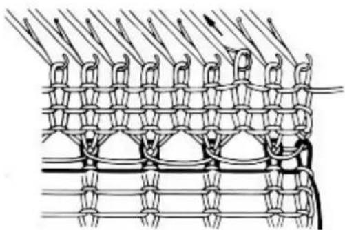 Empisal Knitmaster 305 - THE 1 PLAIN - 1 PURL RIBBED WELT - 1