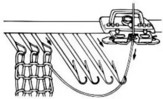 Empisal Knitmaster 305 - INCREASE SEVERAL STITCHES ON THE RIGHT SIDE — THE CARRIAGE MUST BE AT THE RIGHT. - 2