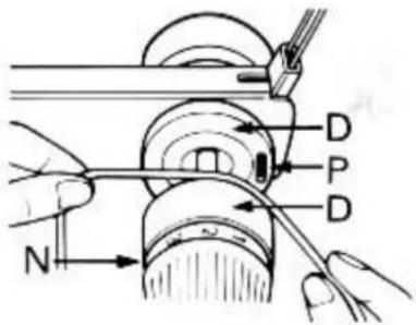 Empisal Knitmaster 305 - THREADING UP - 2