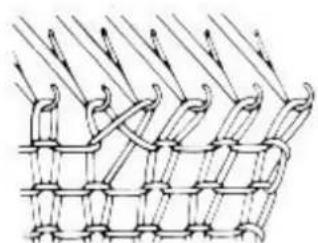Empisal Knitmaster 305 - VCREASING 1 STITCH FULLY FASHIONED WITH THE TRIPLE TRANSFER TOOL - 6