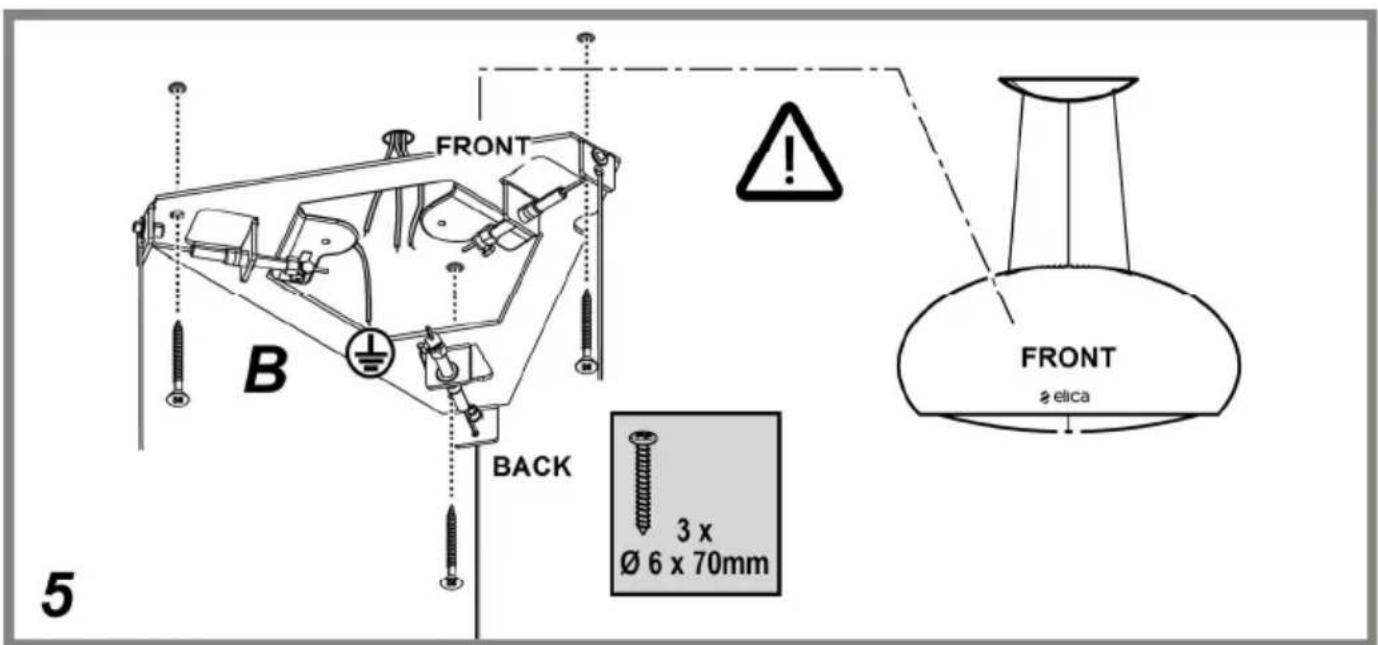 FRONT B BACK 3 x Ø 6 x 70mm 5 FRONT elica