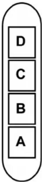 D C B A