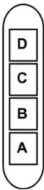 D C B A
