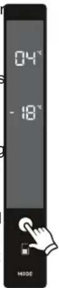 ELECTROLUX LNC7ME34X1 - Køleafsnittets temperaturindstillinger - 1