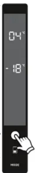 ELECTROLUX LNC7ME34X2 - Køleafsnittets temperaturindstillinger - 1
