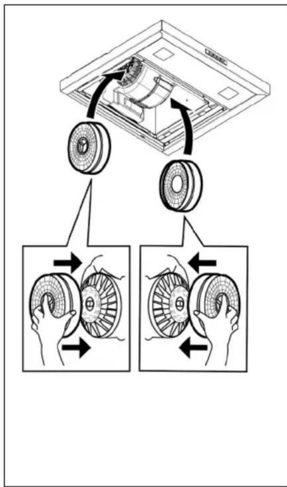 Diagram illustrating the mechanical assembly of a device with labeled parts and directional arrows indicating rotation or movement.