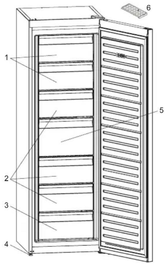 ELECTROLUX LUT7NE28W2 - DELARNA I KYLSKÅPET OCH FACKEN - 1