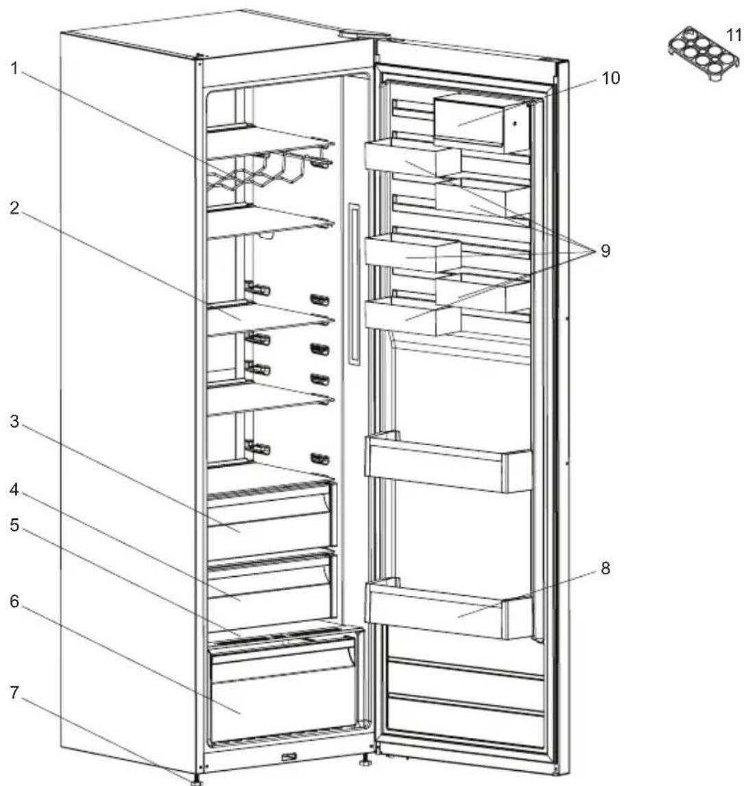 ELECTROLUX LRC5ME38W1 - DEL - 7 DELARNA I KYLSKÅPET OCH FACKEN - 1