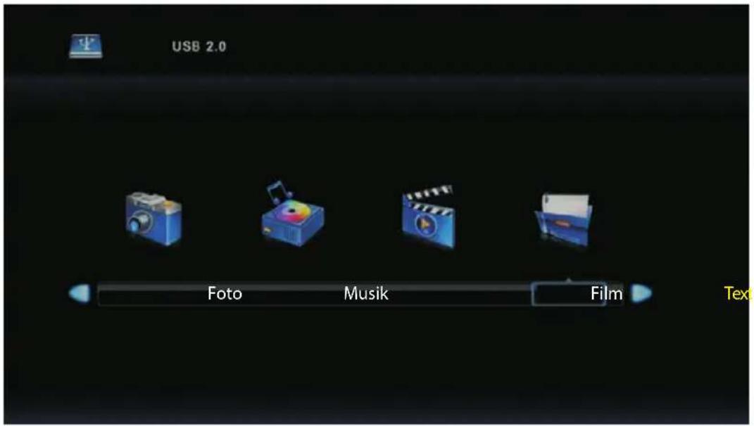 USB 2.0 Foto Musik Film Tex