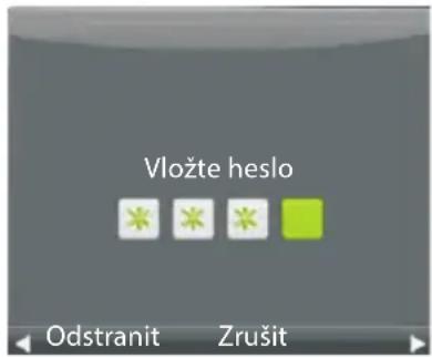 Vložte heslo Odstranit Zrušit