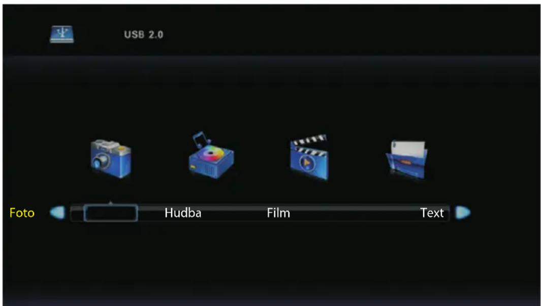 USB 2.0 Foto Hudba Film Text