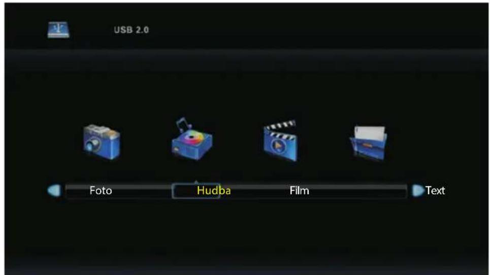USB 2.0 Foto Hudba Film Text