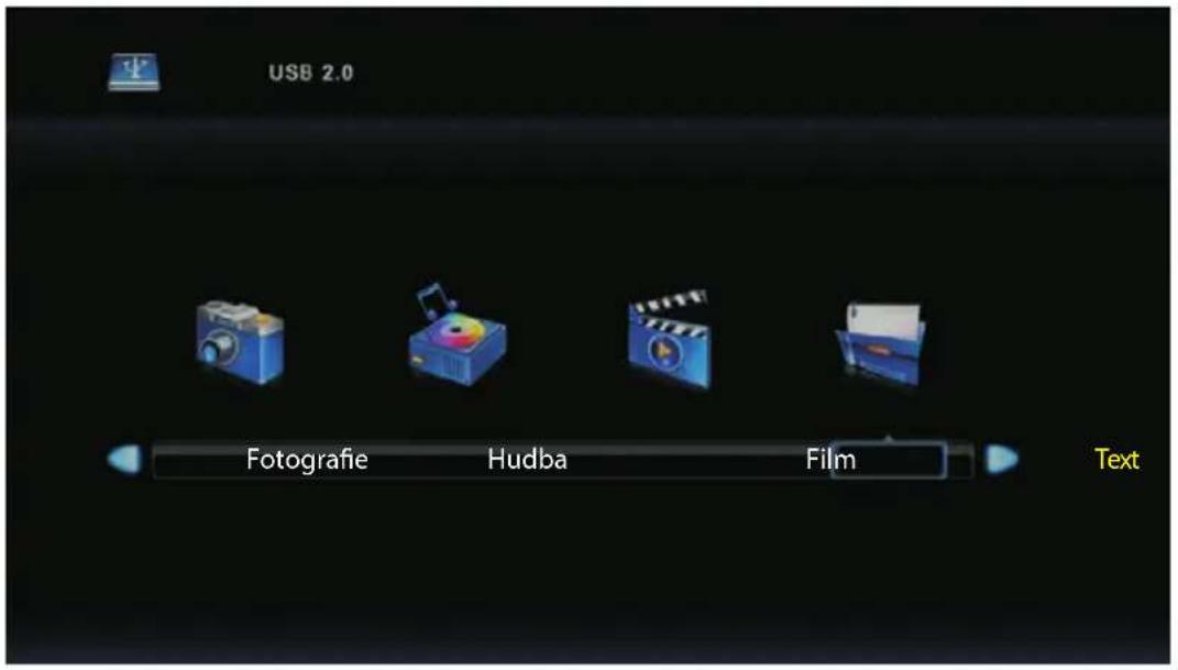 USB 2.0 Fotografie Hudba Film Text