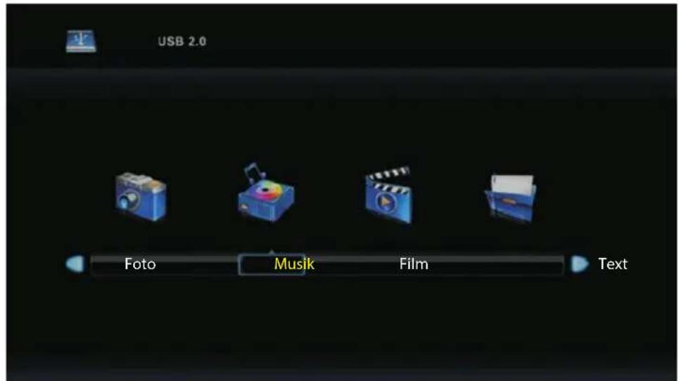 USB 2.0 Foto Musik Film Text