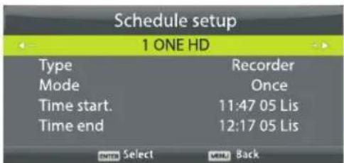 ECG 24 H04T2S2 - Programming schedule (overview of programmed events) - 2