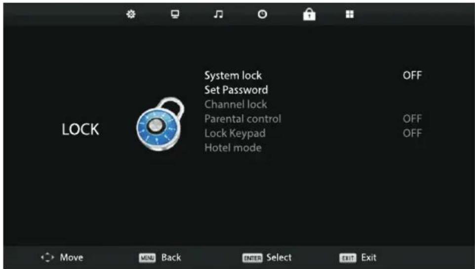 ECG 24 H04T2S2 - System lock menu - 1