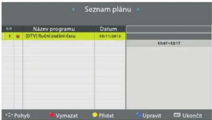 ECG 24 H04T2S2 - Seznam plánu (přehled naprogramovaných událostí) - 1