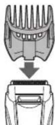 PANASONIC ER-GB61 - Using the comb attachment - 1