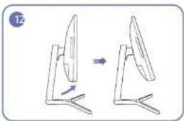 SAMSUNG LC34H890WGUXEN - Organisering af de tilsluttede kabler - 1