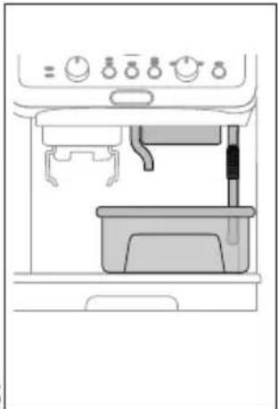 Line drawing of an open kitchen oven with a sink and control panel (no text or symbols)
